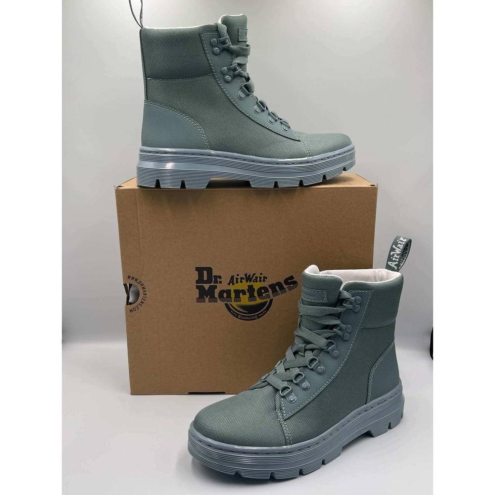 Dr. Martens Combs W Teal Grey Extra Tough Nylon Ajax Combat Boots 25614985 US 8